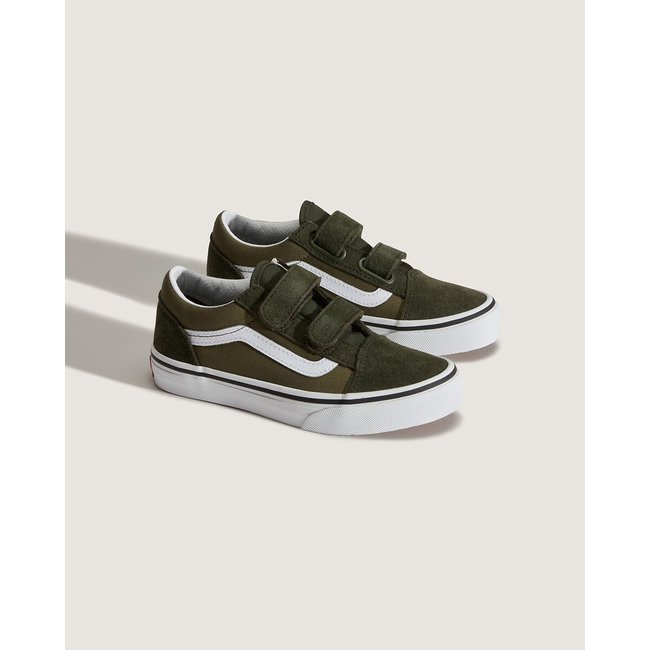Baskets à scratchs OLD SKOOL V kaki <span itemprop=