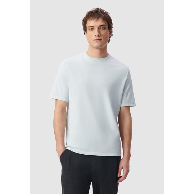 T-shirt col rond coton bio ciel <span itemprop=