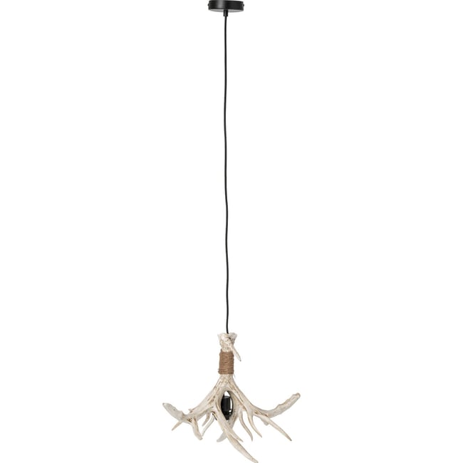 Plafonnier ramure en résine Couleur beige clair <span itemprop=