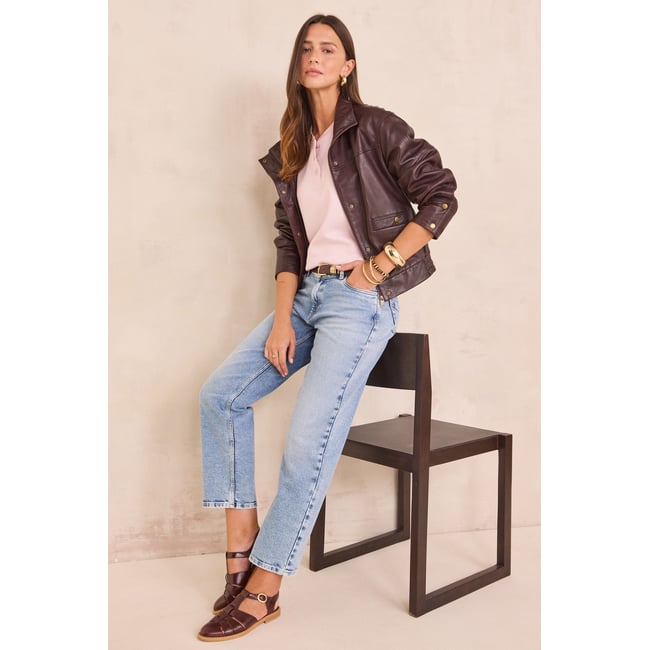 Jean boyfriend ROBIN pure bleached <span itemprop=