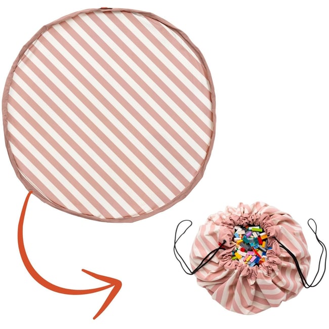 Sac à jouets 2 en 1 Noomad Original ecru, rose <span itemprop=