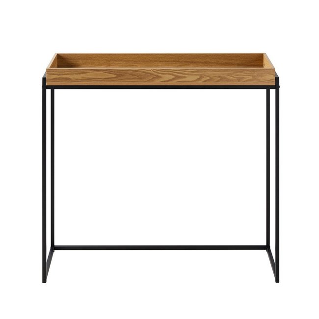 Console avec plateau à rebords Couleur bois clair <span itemprop=