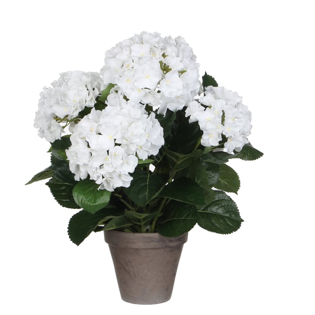 Plante artificielle Ø45 cm HYDRANGEA Couleur blanc <span itemprop=
