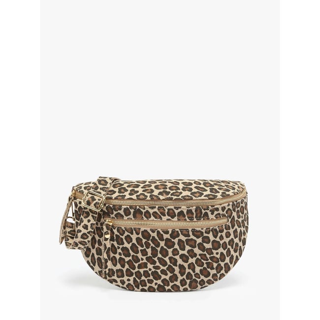 Sac banane Velvet Leopardo cuir larice p <span itemprop=