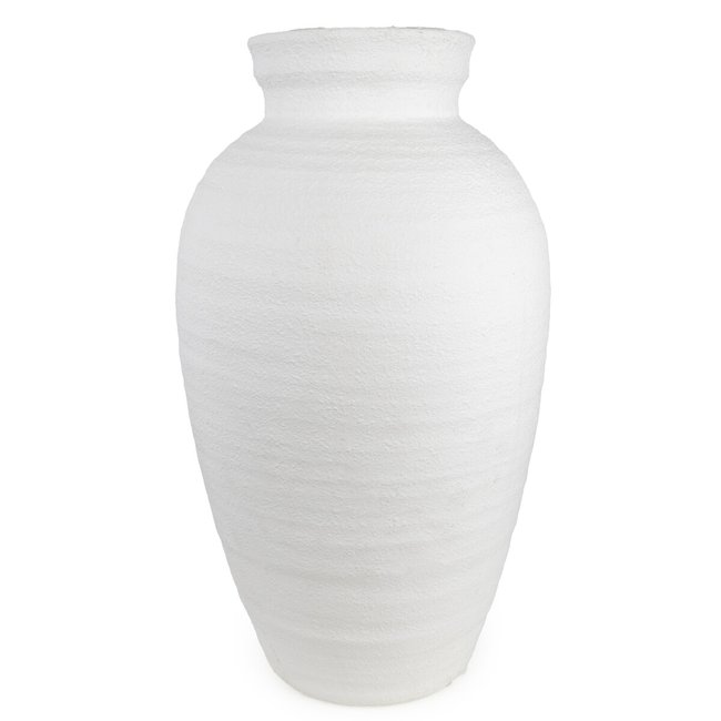 47cm Ceramic Textured Traditional Vase, white, SO'HOME