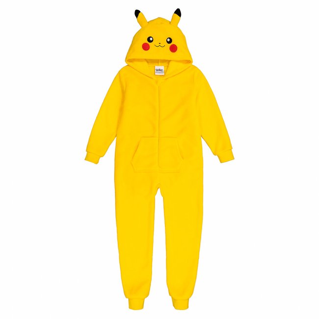 Sobrepijama polar con capucha, Pikachu amarillo <span itemprop=