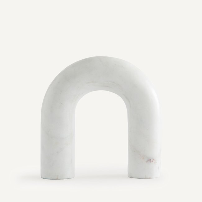 Arco de círculo de mármol blanco, Scafi mármol blanco <span itemprop=