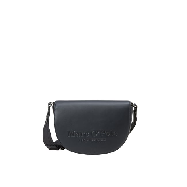 Sac à bandoulière small en une alternative de cuir en polyester recyclé dunkelblau <span itemprop=