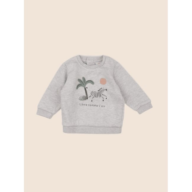 Sweat - Bon état gris <span itemprop=