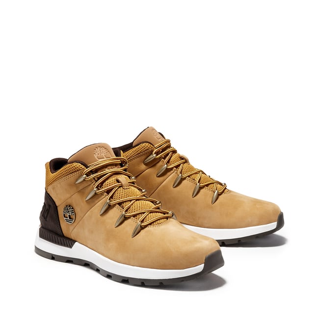 Baskets montantes en cuir Sprint Trekker   miel <span itemprop=