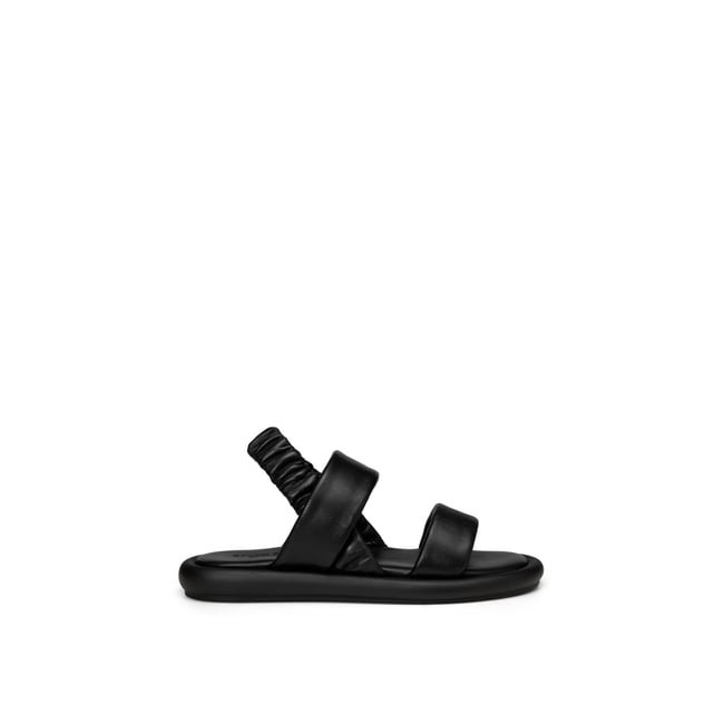 Sandale modèle Beatrice en cuir de chèvre de haute qualité schwarz <span itemprop=