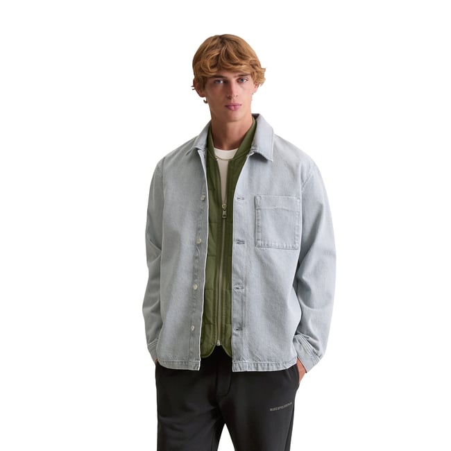 Survêtement en denim en coton gris clair <span itemprop=