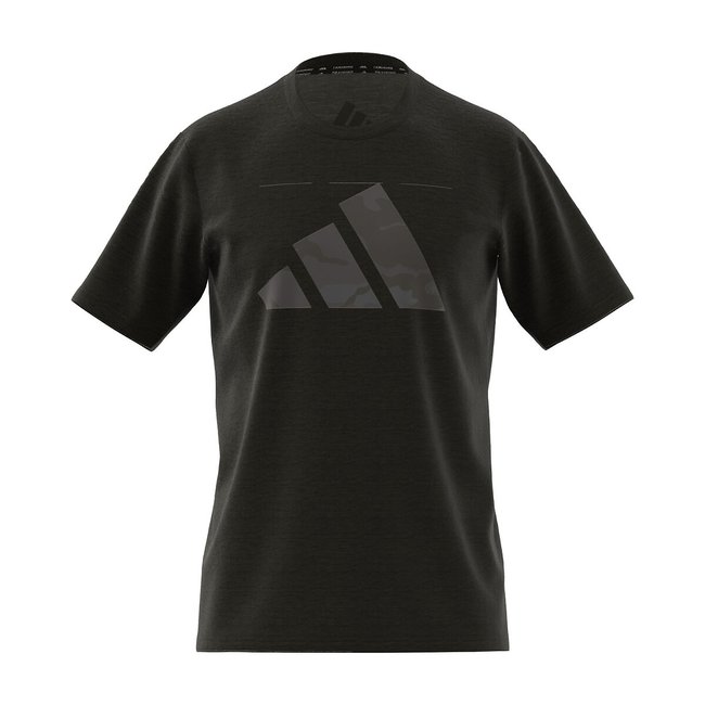 Essentials Trainingsshirt mit grossem Logo schwarz <span itemprop=