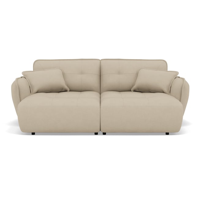 Canapé fixe 4 places - THAIS Couleur beige <span itemprop=