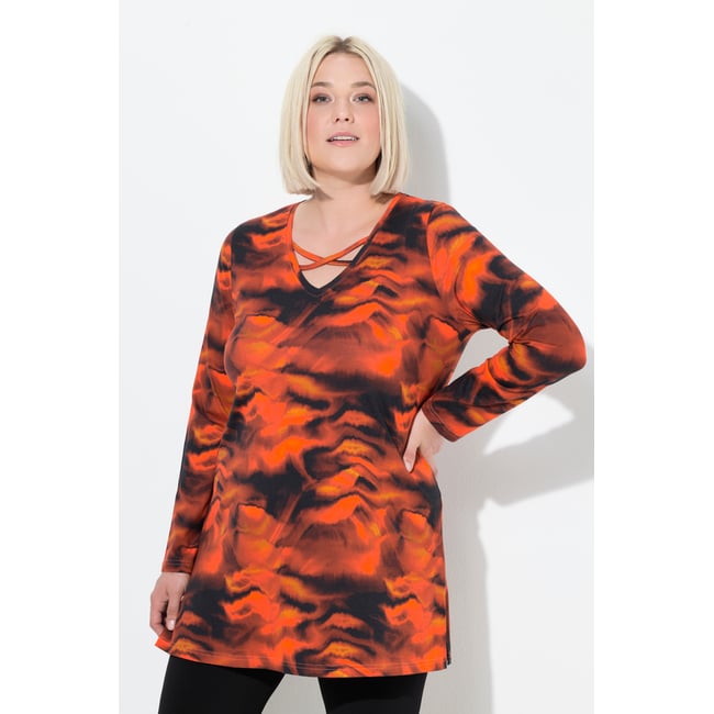T-shirt long à manches longues rouge vin foncé <span itemprop=