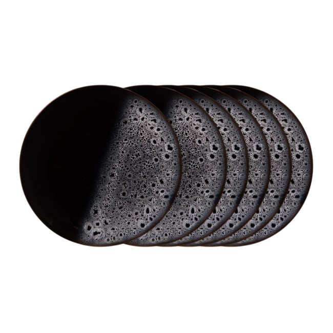 Assiette plate Kyle 27 cm (lot de 6) - KYLE Couleur noir <span itemprop=