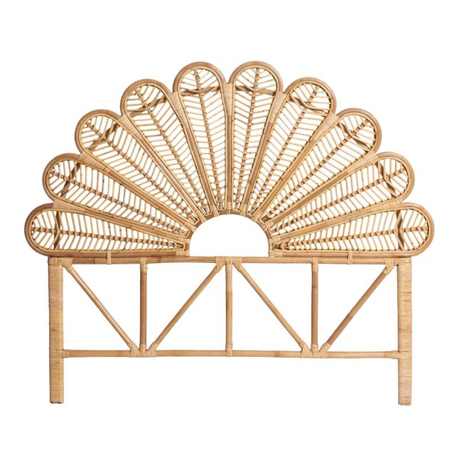 Tête de lit en rotin RATTAN Couleur bois clair <span itemprop=