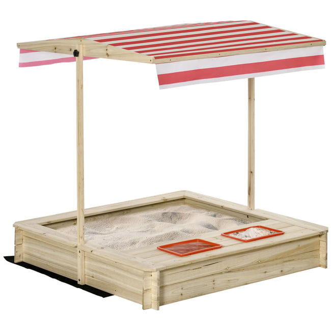 Bac à sable pour enfants Bois de sapin Bois rouge <span itemprop=
