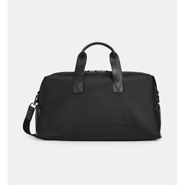 Sac de voyage eliot nylon et cuir noir <span itemprop=