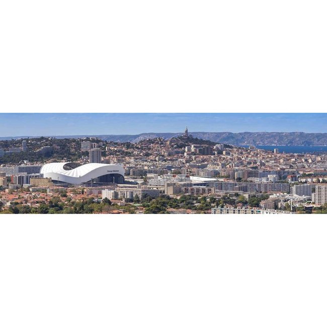 Tableau sur toile panneau stade 30x97 cm Couleur multicolore-toile <span itemprop=