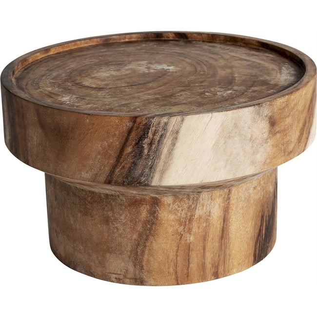 Table basse en bois de suar sculpté Couleur marron bois naturel sculpté <span itemprop=