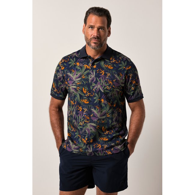 Polo en piqué bleu marine <span itemprop=