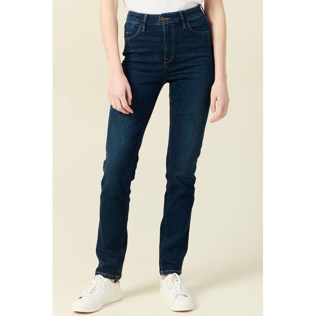 Jean Slim Taille Haute American Vintage - Taille 27 US / 36 EUR, Bleu Clair, Occasion Très Bon état
