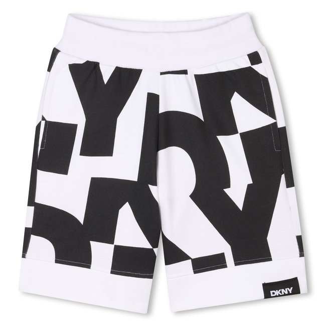 Bermuda en coton molletonné blanc <span itemprop=