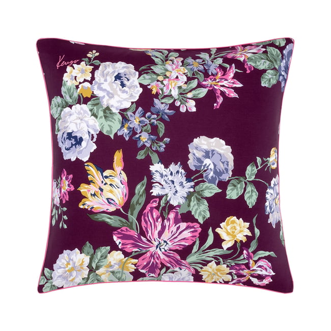 Taie d'oreiller en satin, K BOUQUET multicolore <span itemprop=