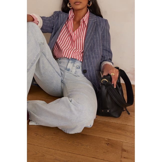 Jean large en coton LUNA jean d�lav� <span itemprop=