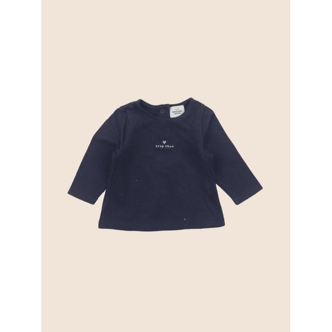 Tee-shirt - Très bon état bleu, or <span itemprop=