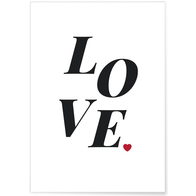 Poster LOVE Couleur blanc <span itemprop=