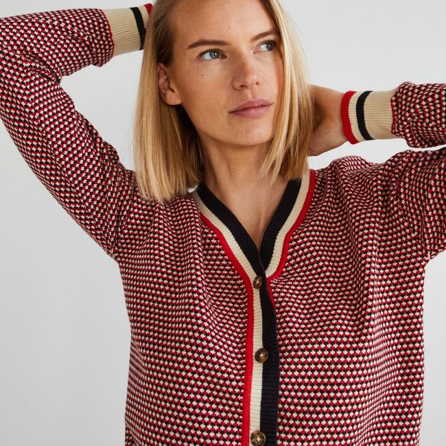 Cardigan boutonné en coton BIO - MONOPRIX