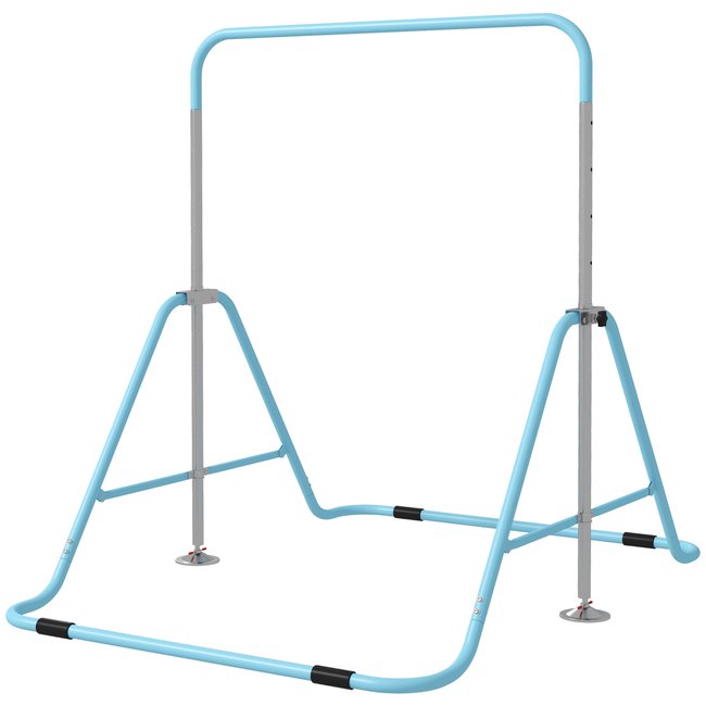 Barre fixe de gymnastique enfant pliable hauteur réglable acier - HOMCOM
