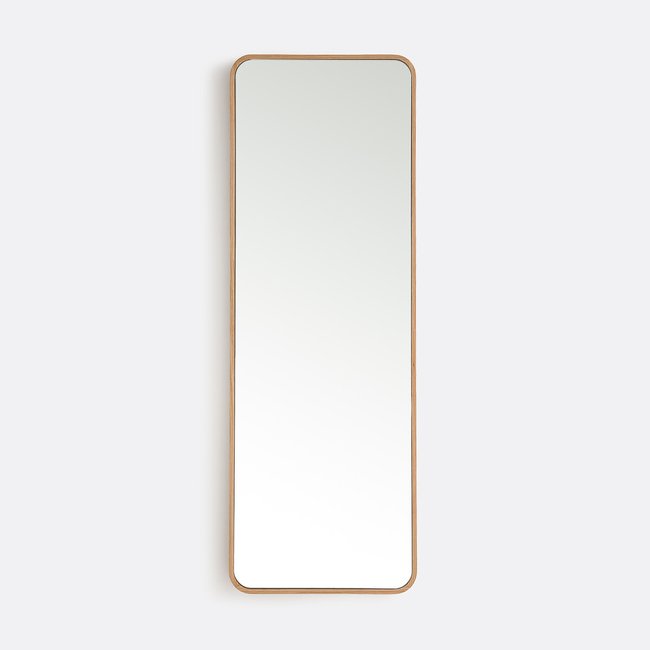 Miroir rectangulaire plaqué chêne 42x120 cm Iodus Couleur naturel <span itemprop=