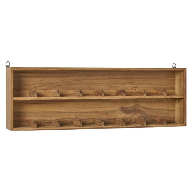 Etagère murale à mugs bois recyclé  Unika Couleur bois clair <span itemprop=