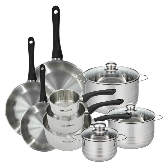3 poêles 20/24/28, 3 faitouts 16/20/24, 3 casseroles 12/16/20 inox|noir <span itemprop=