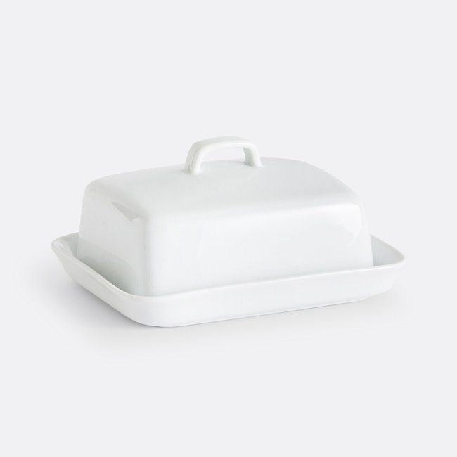 Mantequera de porcelana, Atola blanco <span itemprop=