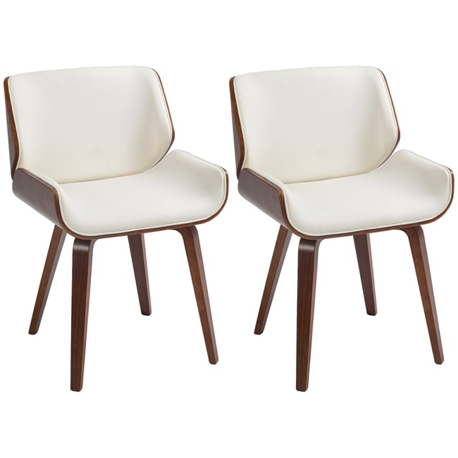 Chaise de salle à manger Revêtement Couleur blanc, marron foncé <span itemprop=