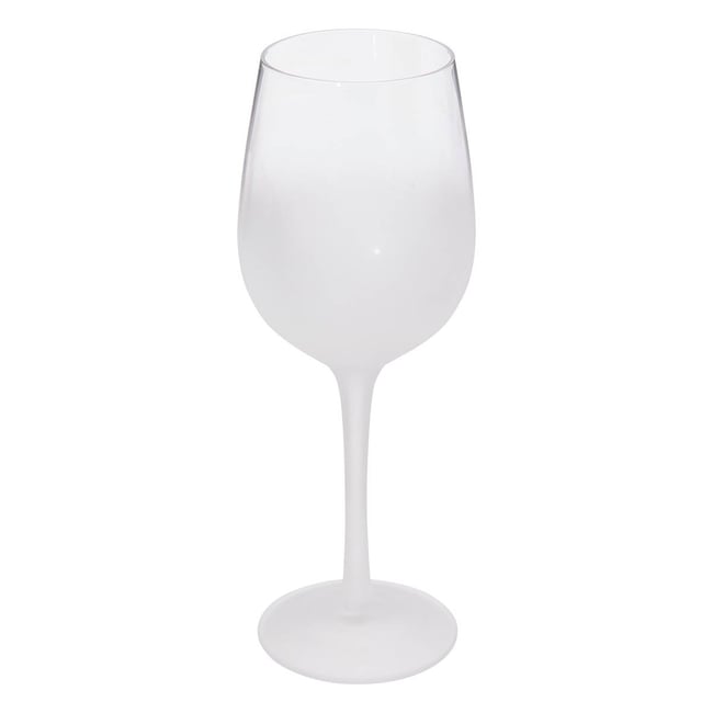 Lot de 6 verres à vin en verre givré 38 cl GIVRE Couleur transparent <span itemprop=
