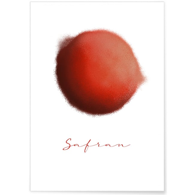 Affiche Safran Couleur blanc <span itemprop=