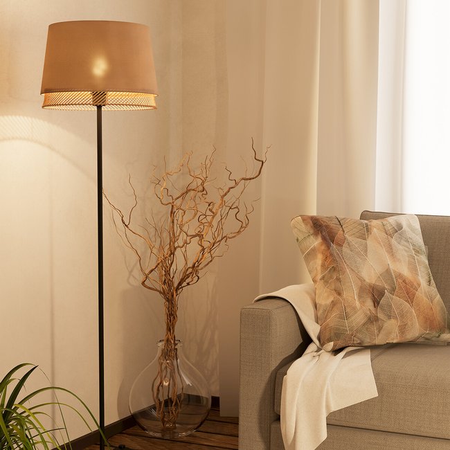 Candeeiro de pé Tabley, EGLO areia <span itemprop=