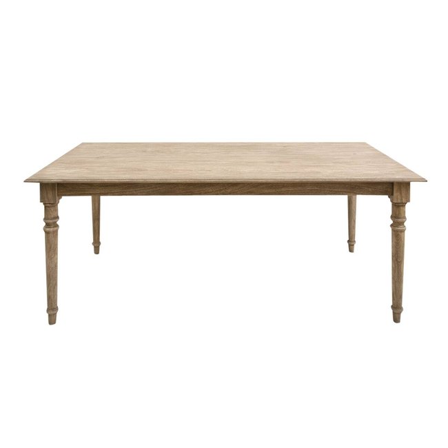 Table à manger en bois de manguier  LOUIS Couleur bois clair <span itemprop=