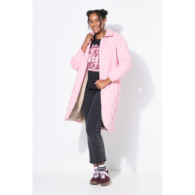 Doudoune matelassée coupe Loose rose <span itemprop=