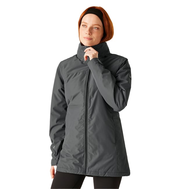Veste imperméable isolante à capuche TAMLIN gris <span itemprop=