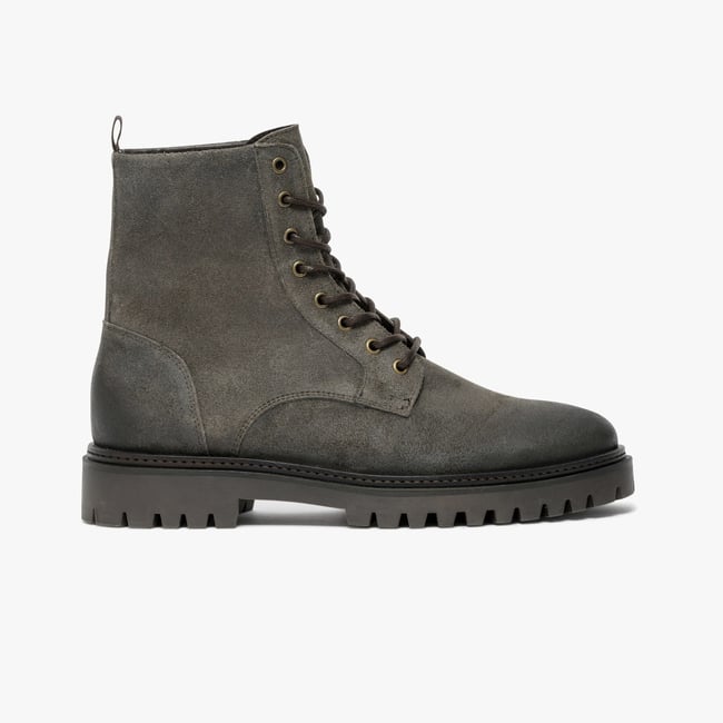 Boots À Talon en cuir IGORIO gris <span itemprop=