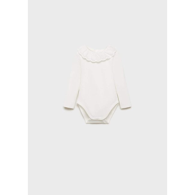 Body col Claudine broderie blanc cassé <span itemprop=