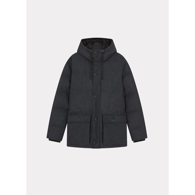 Doudoune à capuche WINTER WOOL gris anthracite <span itemprop=