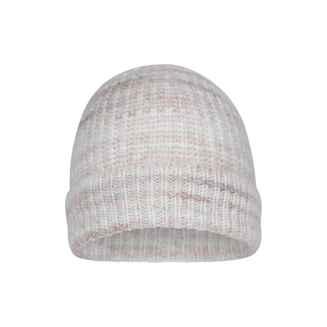 Bonnet motif/style teinture spatiale blanc cassé <span itemprop=