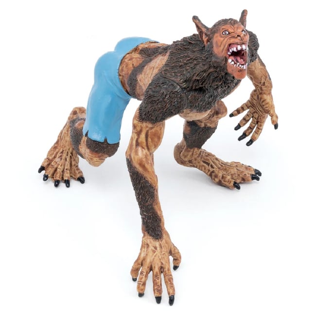 Figurine Loup garou marron <span itemprop=